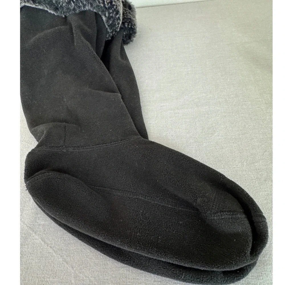 Hunter‎ Boot Socks Tall Black Faux Fur Trim M/L